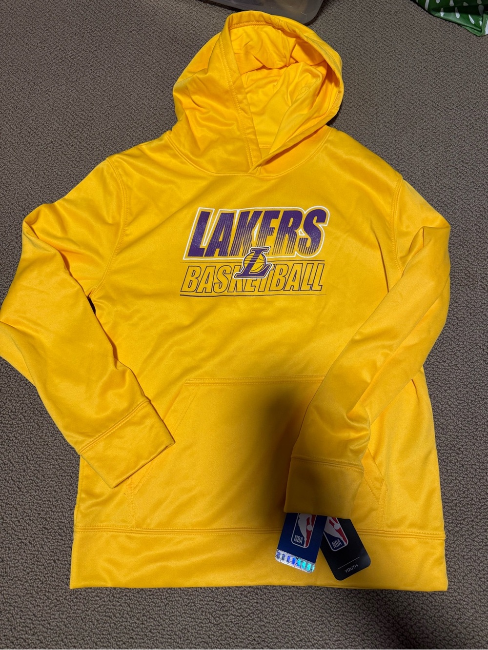 NBA Kids' Yellow Lakers Basketball Hoodie